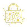 A Padlock made from yellow dots