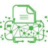 A printer made from green dots